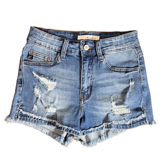 Kancan Jean shorts distressed frayed denim size W3 / 25 - Picture 1 of 11